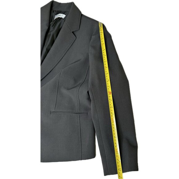 Le Suit Women’s Petite Blazer Dark Gray One Button Career Jacket Size 14P - Picture 7 of 9